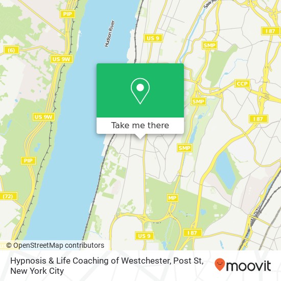 Hypnosis & Life Coaching of Westchester, Post St map