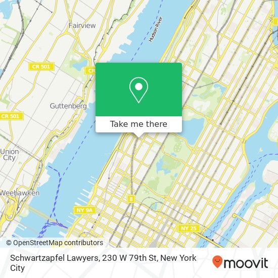 Mapa de Schwartzapfel Lawyers, 230 W 79th St