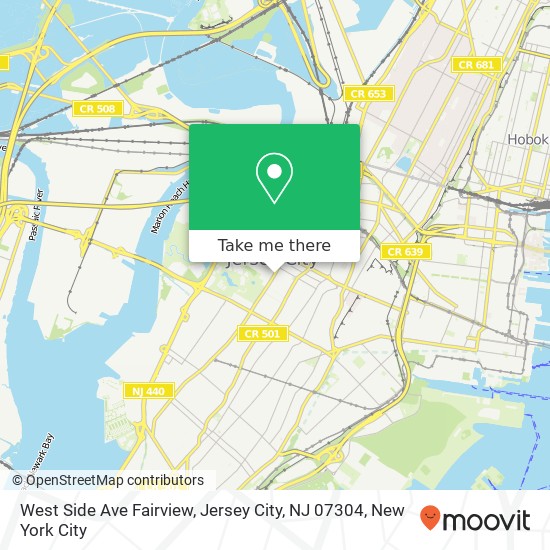 West Side Ave Fairview, Jersey City, NJ 07304 map