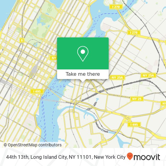 Mapa de 44th 13th, Long Island City, NY 11101