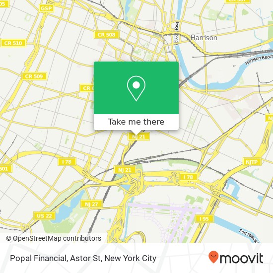 Popal Financial, Astor St map