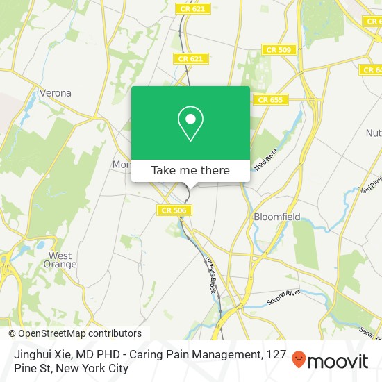 Jinghui Xie, MD PHD - Caring Pain Management, 127 Pine St map