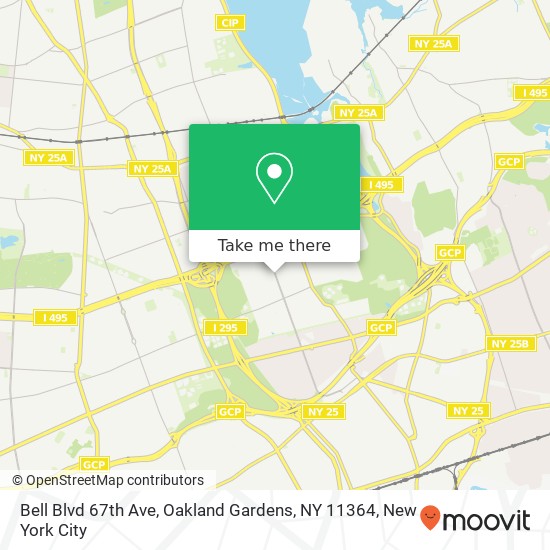 Bell Blvd 67th Ave, Oakland Gardens, NY 11364 map