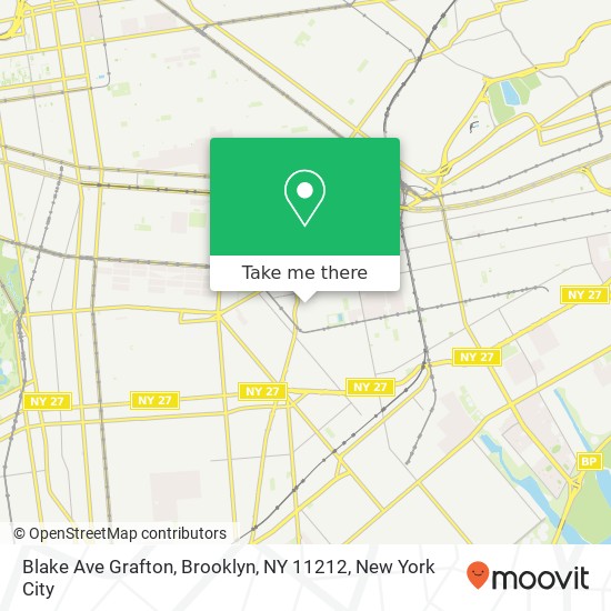 Mapa de Blake Ave Grafton, Brooklyn, NY 11212