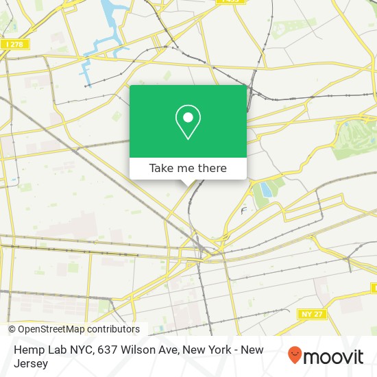 Mapa de Hemp Lab NYC, 637 Wilson Ave