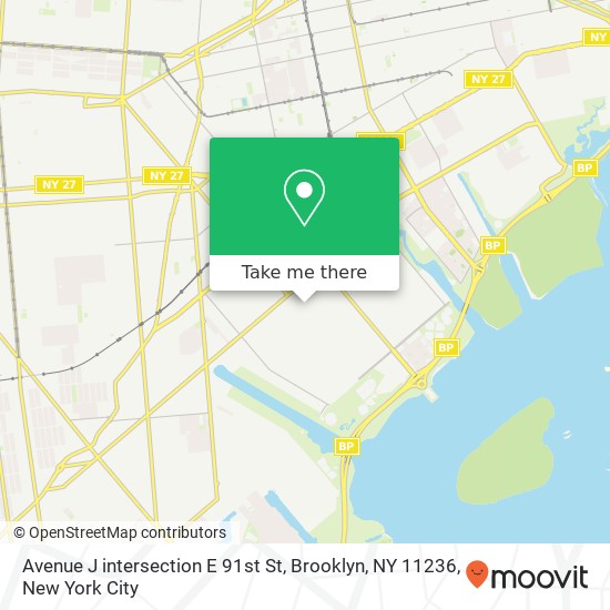 Avenue J intersection E 91st St, Brooklyn, NY 11236 map