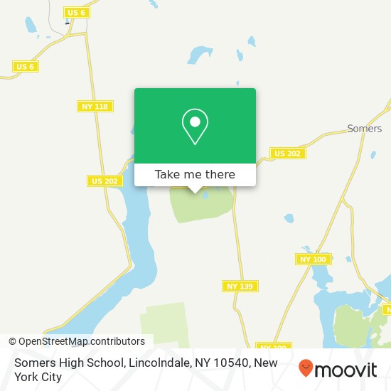 Mapa de Somers High School, Lincolndale, NY 10540