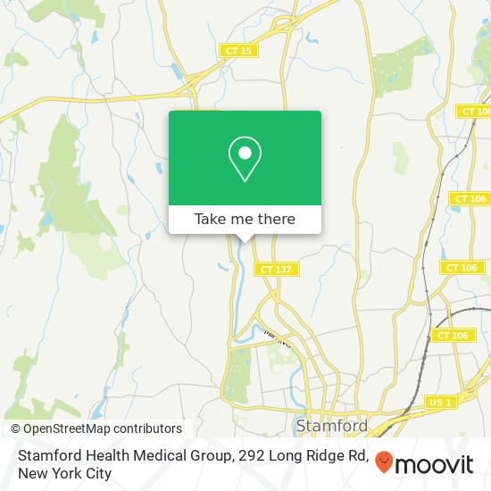 Stamford Health Medical Group, 292 Long Ridge Rd map