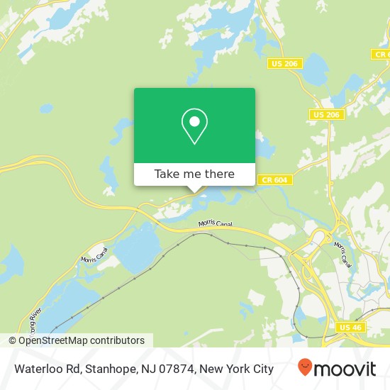 Mapa de Waterloo Rd, Stanhope, NJ 07874