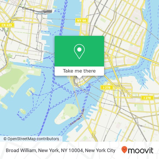 Mapa de Broad William, New York, NY 10004