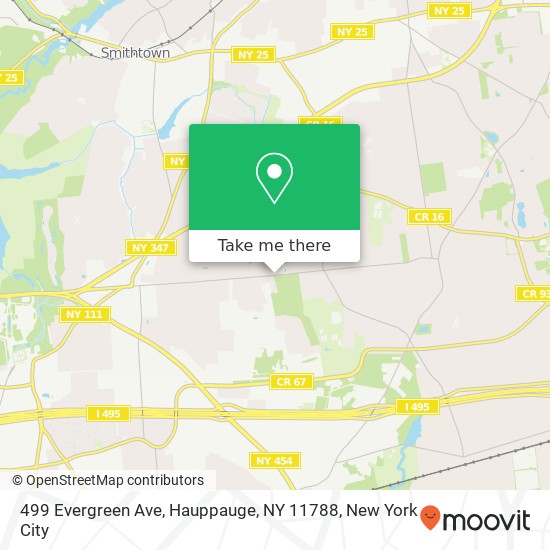 499 Evergreen Ave, Hauppauge, NY 11788 map