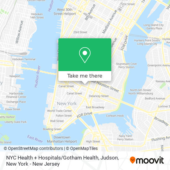 NYC Health + Hospitals / Gotham Health, Judson map