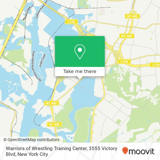 Warriors of Wrestling Training Center, 3555 Victory Blvd map