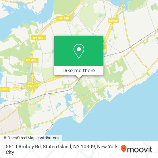 Mapa de 5610 Amboy Rd, Staten Island, NY 10309