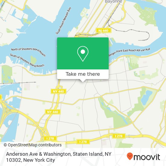 Anderson Ave & Washington, Staten Island, NY 10302 map