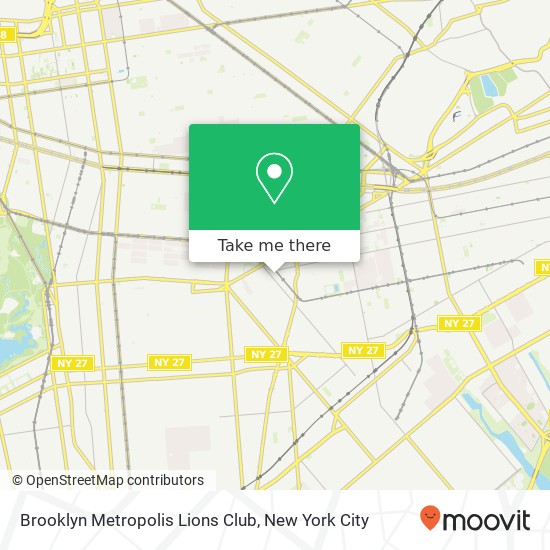 Brooklyn Metropolis Lions Club map