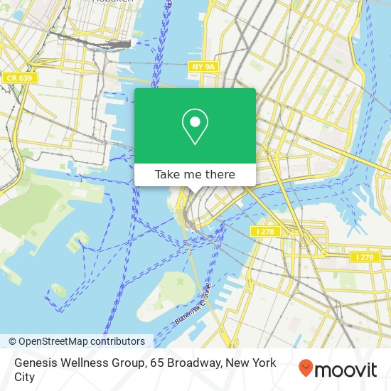 Genesis Wellness Group, 65 Broadway map