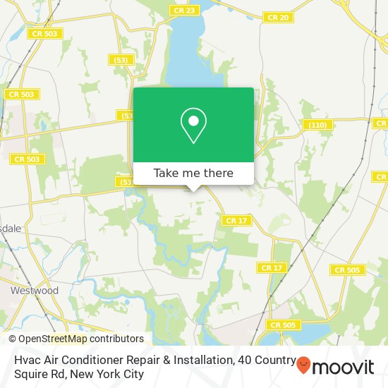 Mapa de Hvac Air Conditioner Repair & Installation, 40 Country Squire Rd