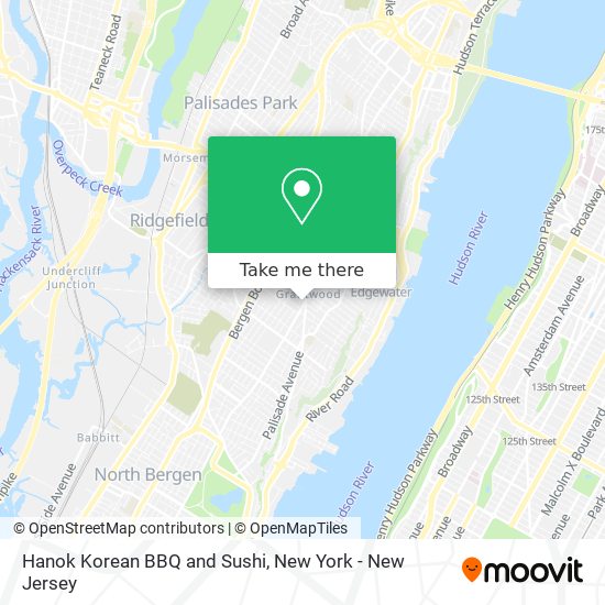 Hanok Korean BBQ and Sushi map