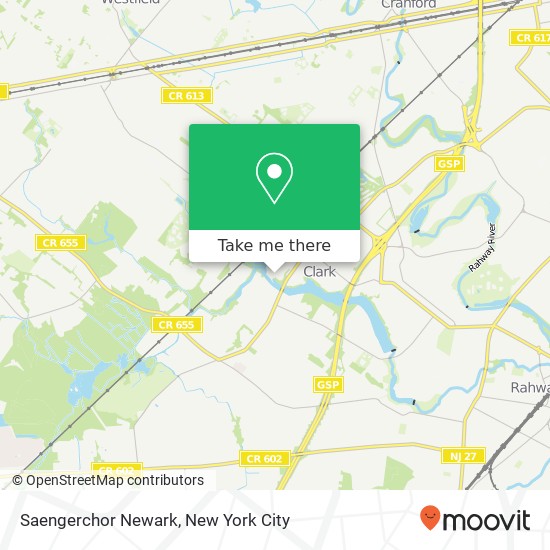 Mapa de Saengerchor Newark