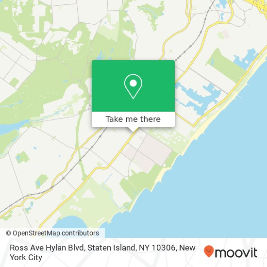 Ross Ave Hylan Blvd, Staten Island, NY 10306 map