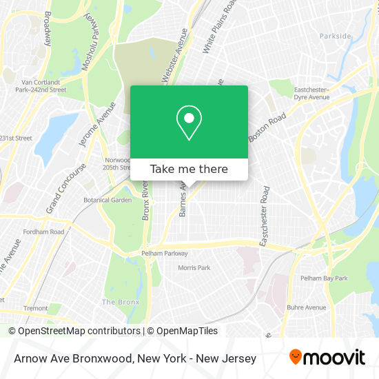 Arnow Ave Bronxwood map