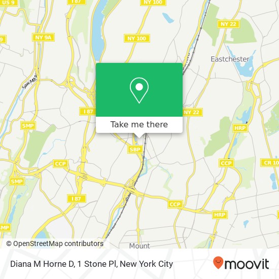 Diana M Horne D, 1 Stone Pl map