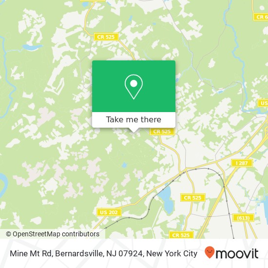 Mapa de Mine Mt Rd, Bernardsville, NJ 07924