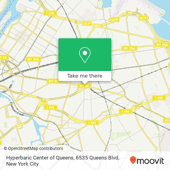 Mapa de Hyperbaric Center of Queens, 6535 Queens Blvd