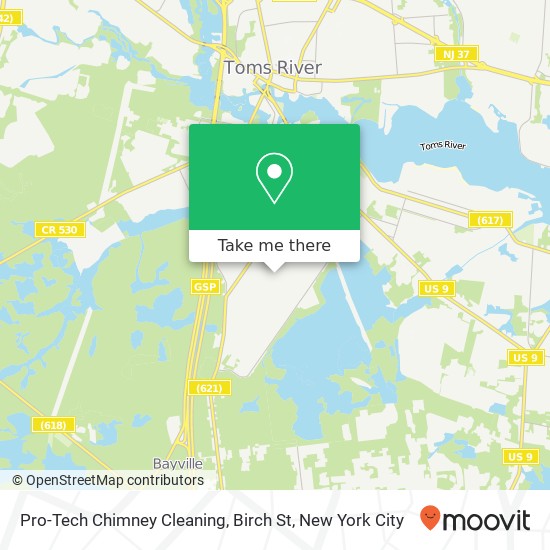 Mapa de Pro-Tech Chimney Cleaning, Birch St