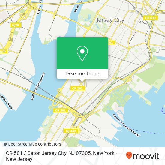 Mapa de CR-501 / Cator, Jersey City, NJ 07305