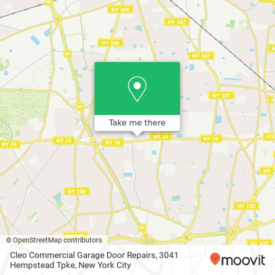Cleo Commercial Garage Door Repairs, 3041 Hempstead Tpke map