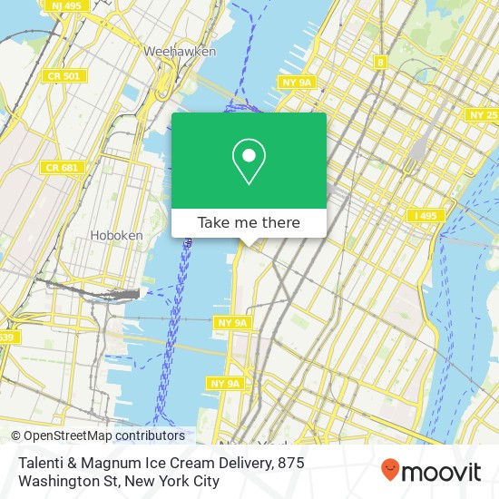 Talenti & Magnum Ice Cream Delivery, 875 Washington St map