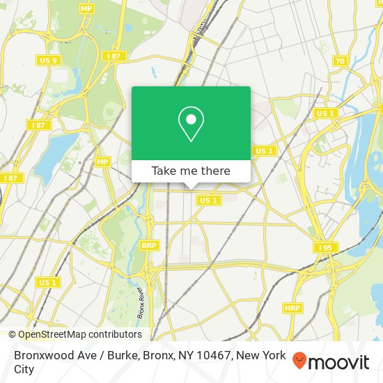 Bronxwood Ave / Burke, Bronx, NY 10467 map