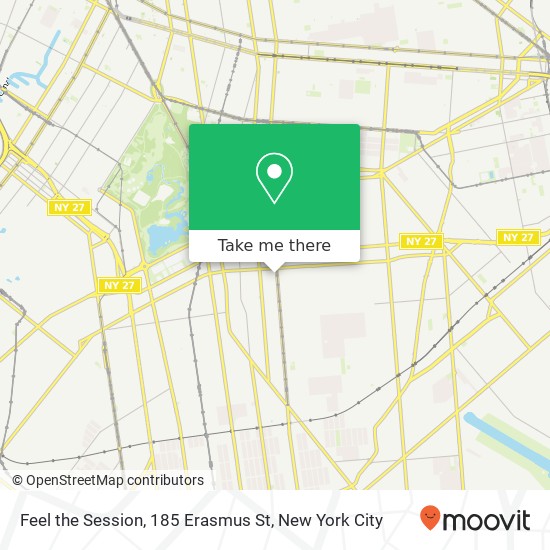 Mapa de Feel the Session, 185 Erasmus St