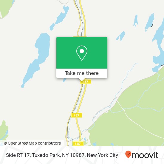 Mapa de Side RT 17, Tuxedo Park, NY 10987