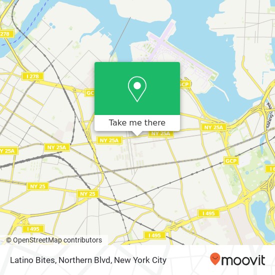 Latino Bites, Northern Blvd map