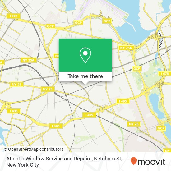 Mapa de Atlantic Window Service and Repairs, Ketcham St