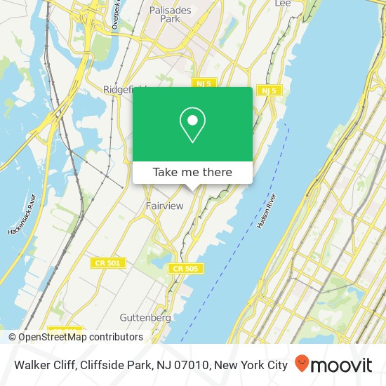 Walker Cliff, Cliffside Park, NJ 07010 map