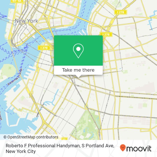 Mapa de Roberto F Professional Handyman, S Portland Ave