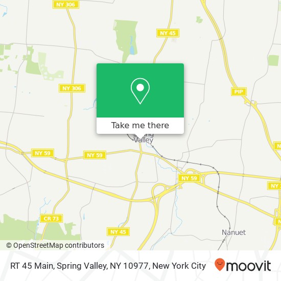 Mapa de RT 45 Main, Spring Valley, NY 10977