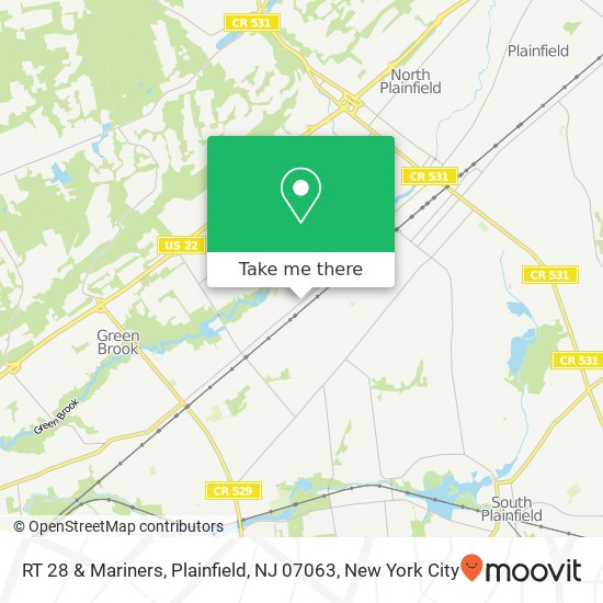 Mapa de RT 28 & Mariners, Plainfield, NJ 07063