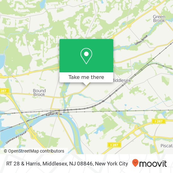 Mapa de RT 28 & Harris, Middlesex, NJ 08846