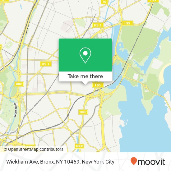 Wickham Ave, Bronx, NY 10469 map