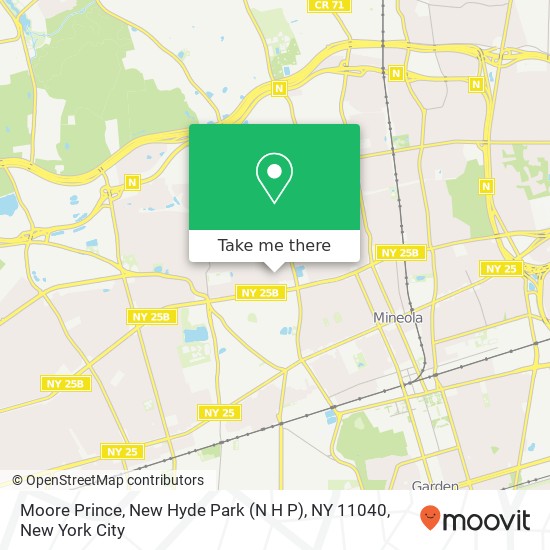 Mapa de Moore Prince, New Hyde Park (N H P), NY 11040