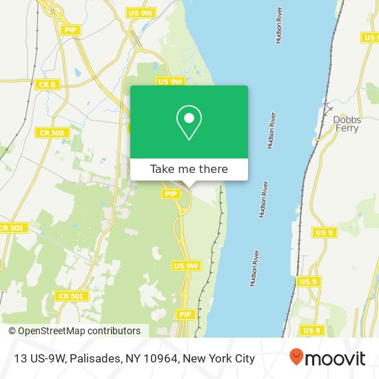 Mapa de 13 US-9W, Palisades, NY 10964