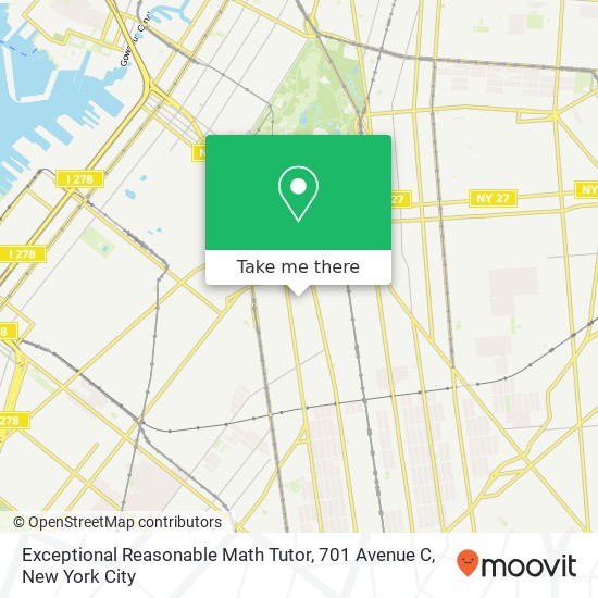 Exceptional Reasonable Math Tutor, 701 Avenue C map