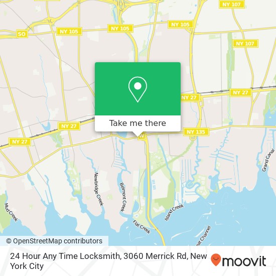 Mapa de 24 Hour Any Time Locksmith, 3060 Merrick Rd