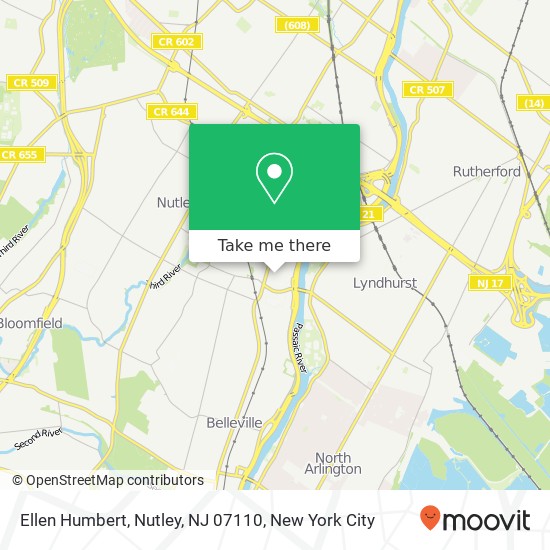 Mapa de Ellen Humbert, Nutley, NJ 07110