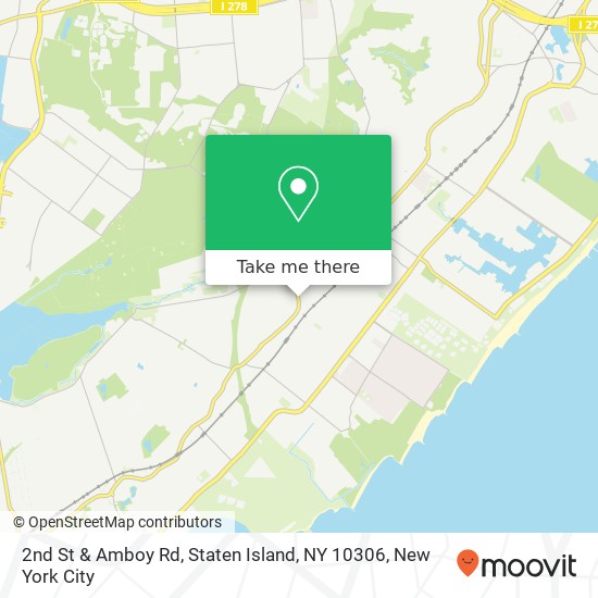 Mapa de 2nd St & Amboy Rd, Staten Island, NY 10306